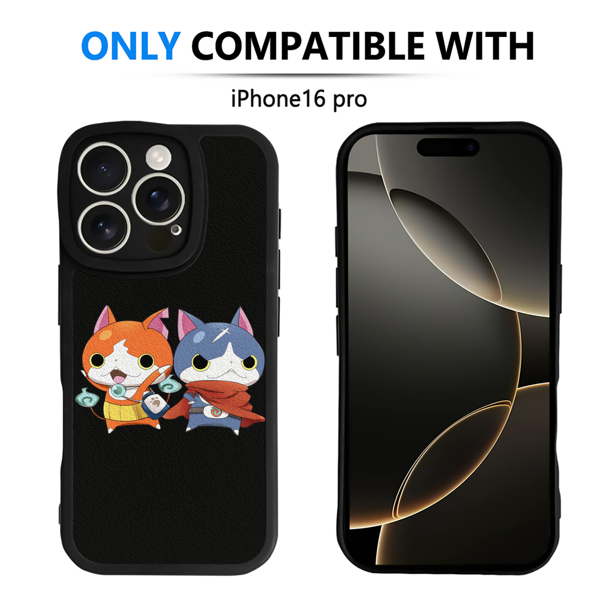 （画像用） 妖怪ウォッチ Yo-kai Watch 【iPhone 16シリーズ対応】シリコンスマホケース（レザー調） 材質：シリコン